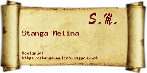 Stanga Melina névjegykártya